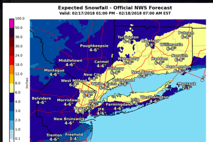 Eye On The Storm: Much Of Area Could Now See Up To 8 Inches Of Snow