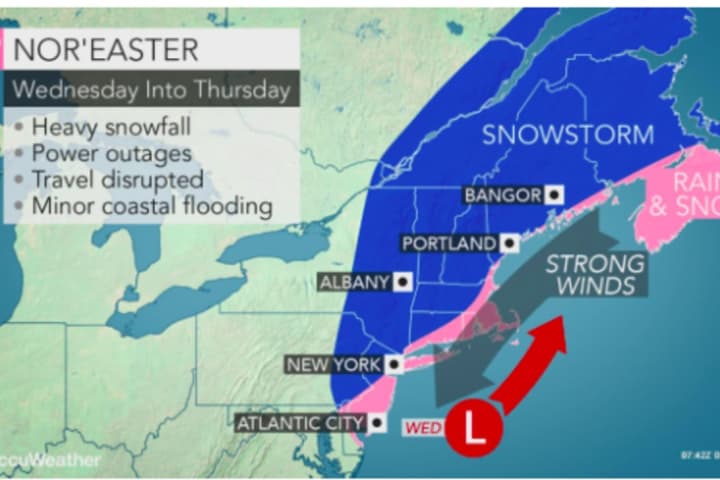 Winter Storm Watch: Midweek Nor'easter Could Bring 6-12 Inches Of Snow