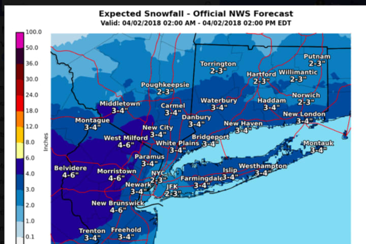 Projected Snowfall Totals Increase For Storm That Will Sweep Through Area