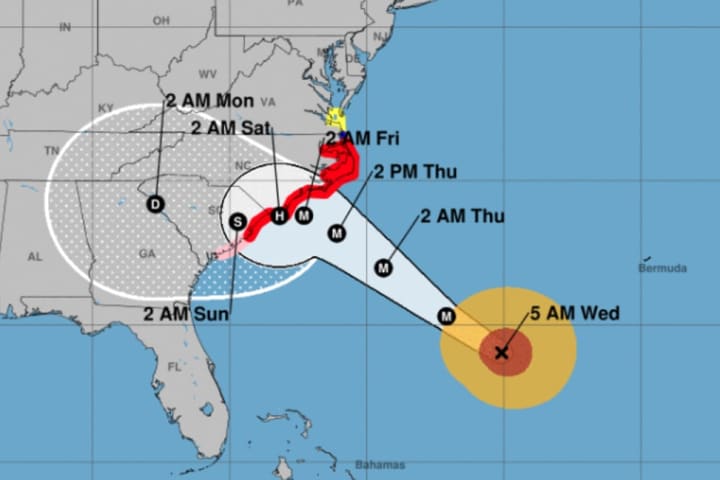 Dramatic Change In Path Projected As Cat 4 Hurricane Florence Closes In On Coast