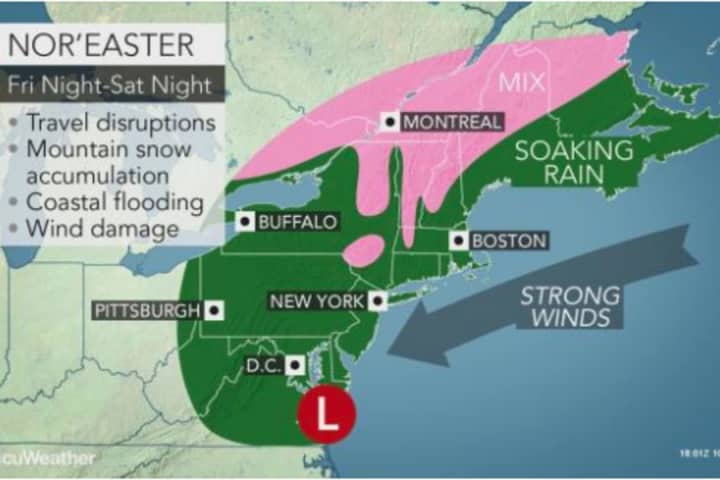 Latest Update On Timing, Strength Of Nor'easter Barreling Toward The Area