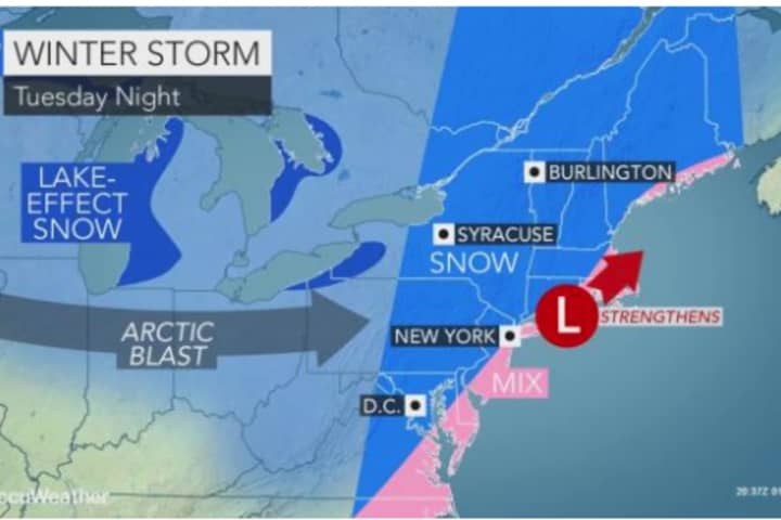 Projected Snowfall Totals Released For Storm That Will Lead To Freeze-Up In Area