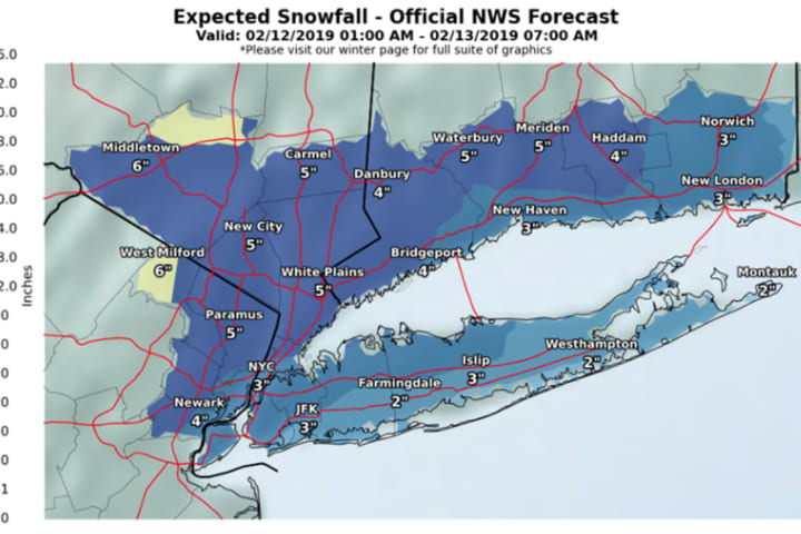 Here Are Projected Snowfall Totals For Storm That Will Sweep Through Area