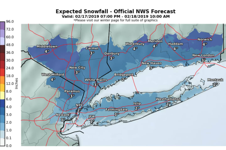 Snowfall Projections Released For Quick-Moving Storm That Will Sweep Through Area