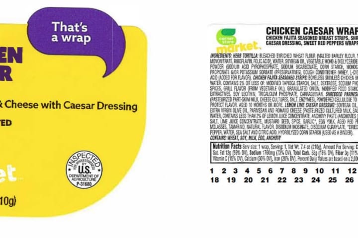 Recall Issued For Thousands Of Pounds Of Meat, Poultry Wrap, Salad Products