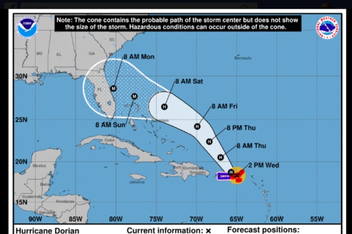 Latest Projected Path For Hurricane Dorian: Storm Strengthens As It Takes Aim On Florida Coast