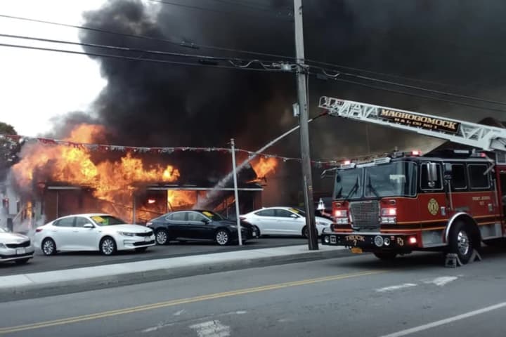 Three-Alarm Fire Destroys One Of Area's Oldest Car Dealerships