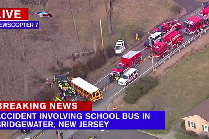 Serious Crash Involving School Bus, 2 Cars Shuts Bridgewater Road