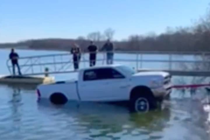 VIDEO: Pickup Plunges Into Monmouth Reservoir