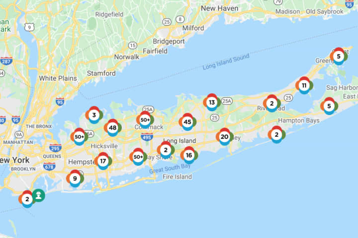 Here's How Many Are Still Without Power After Damaging Storm Slams Long Island
