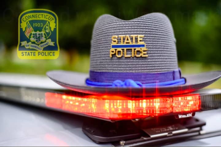 Driver Strikes Parked CT State Police Cruiser