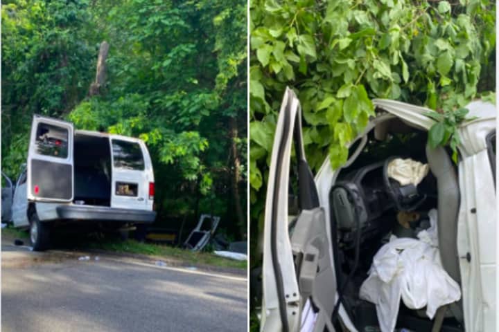 Two Killed, Nine Injured After Van Crashes Into Tree In Ramapo