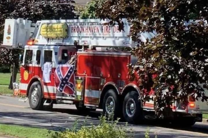 Outrage After Fire Truck Displays Confederate Flag At Drive-By Long Island Event