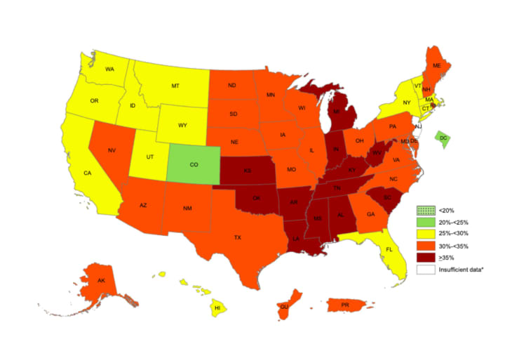 Bigger, Not Better: See Where CT Ranks For US Obesity Rate