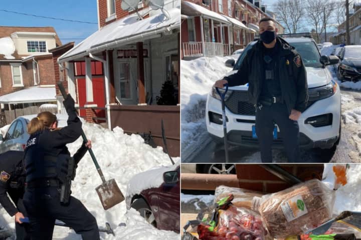Allentown Police Shovel Out Car, Donate Food To Elderly Woman Trapped In Home Since Snowstorm