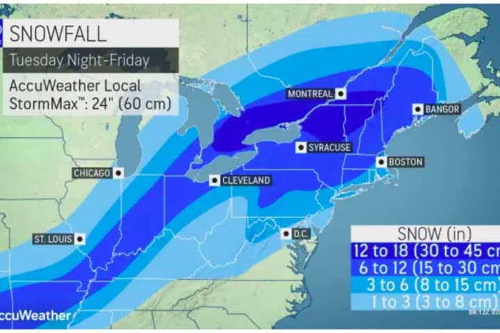 First Snowfall Projections Released For New Storm Taking Aim On Region