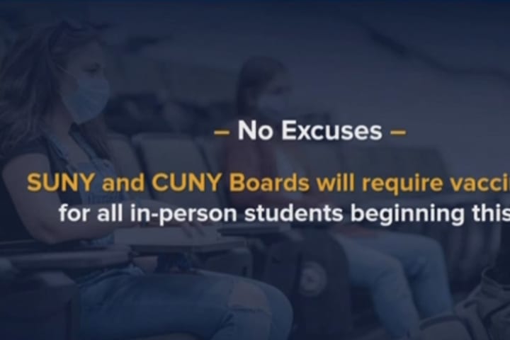 COVID-19: SUNY, CUNY To Require Vaccinations For All Students Before Returning To Campus
