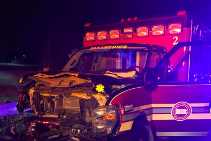 Wrong-Way Driver Hits Ambulance Head-On, Bucks Fire Officials Say