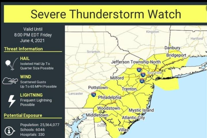 Severe Thunderstorm Watch In Effect For Westchester County