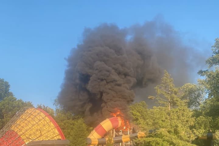 PHOTOS: Sussex County's Mountain Creek Waterpark Slide Goes Up In Flames