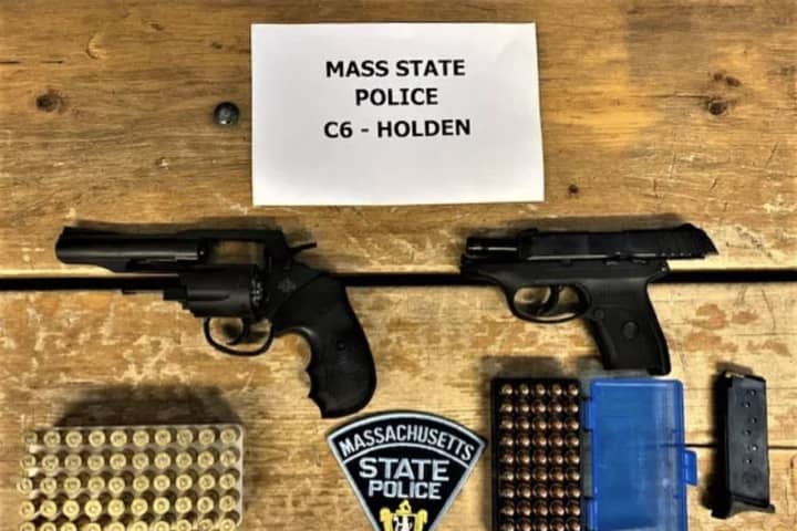 Troopers Nab Swerving Motorist With Guns, Crystal Meth, Cocaine In Massachusetts, Police Say