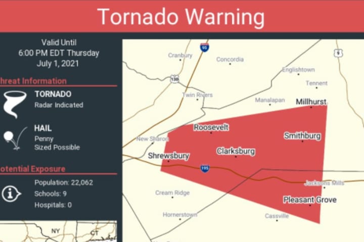 TORNADO: Warnings Issued In New Jersey, Pennsylvania,  National Weather Service Says