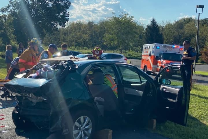 Trapped Driver Freed, Hospitalized Following 3-Car Crash On Route 202 In Hunterdon County