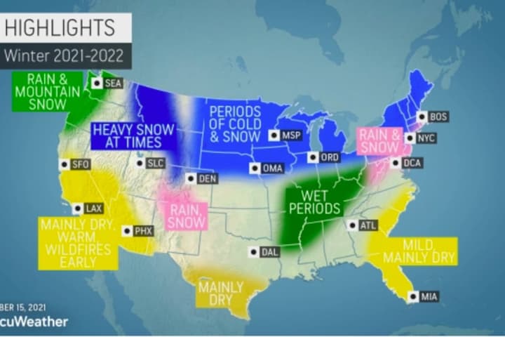 Snowfall Totals, Northeast Winter Weather Predictions Released By AccuWeather