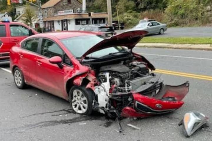 2 Cars Collide At Busy Lambertville Intersection [PHOTOS]