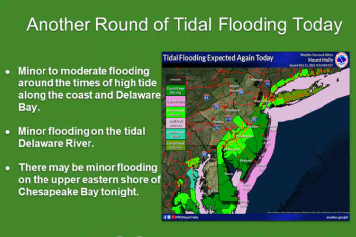 Tidal Flood Warning Issued For Jersey Shore, South Jersey: NWS