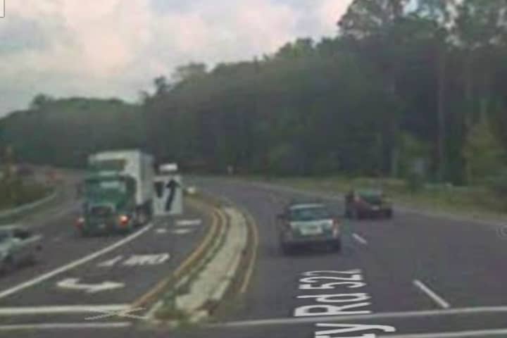 Tractor-Trailer Flips On Route 522 In Central Jersey