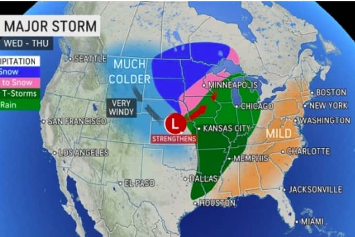 Coast-To-Coast System Will Bring Widespread Rain, Possible Storms To Region
