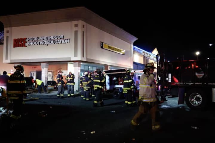 Pearl River Shopping Center Blaze Sends Six Firefighters To Hospital