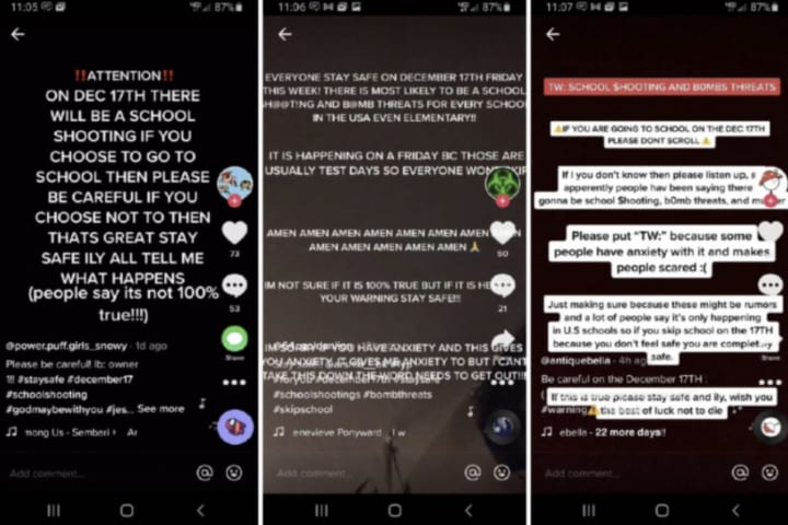 Westchester County, Local Police Caution Of School Threats Made On TikTok