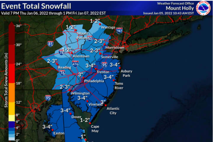 Higher Snow Totals Forecast For End Of Week Storm