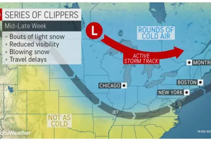 Here's Next Window For Snowfall As Alberta Clippers Sweep Through Northeast