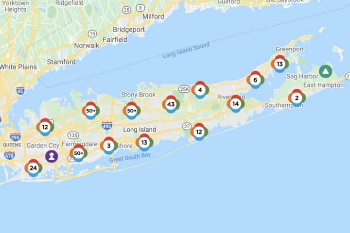 Here's How Many Are Still Without Power On Long Island, Communities Most Affected