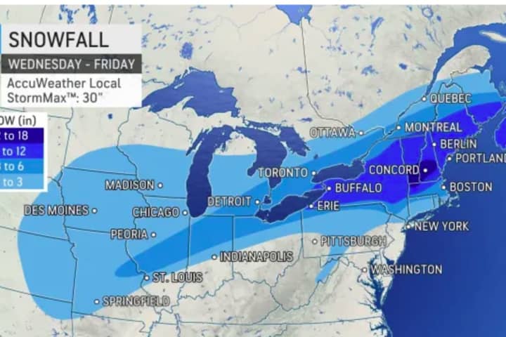 Projected Snowfall Totals Increase For Major Storm Taking Aim On Region