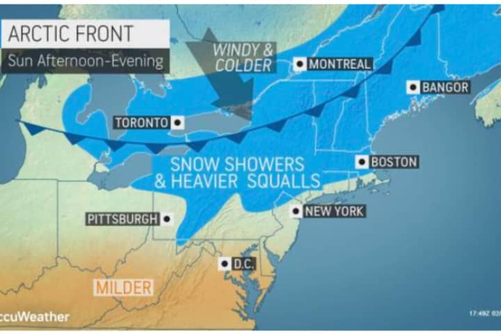 Arrival Of Cold Front Will Bring Strong Wind Gusts, Possible Snow Squalls