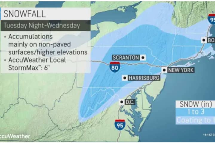 New Snowfall Projections Released For Storm Taking Aim On Region