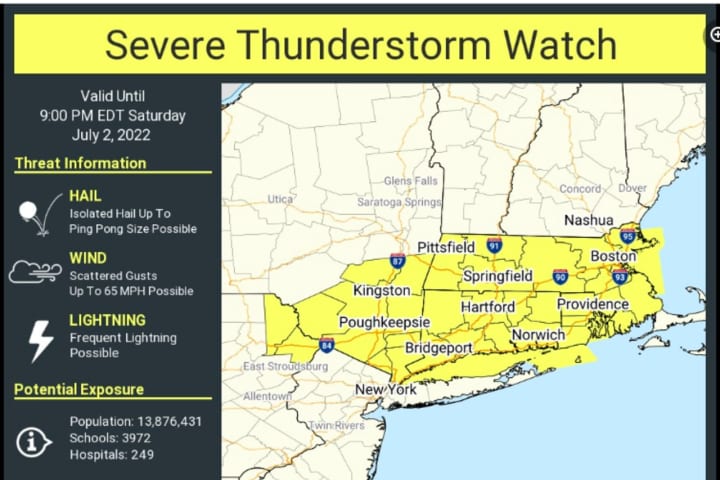 Severe Thunderstorm Watch In Effect For Much Of Region As Potent System Nears