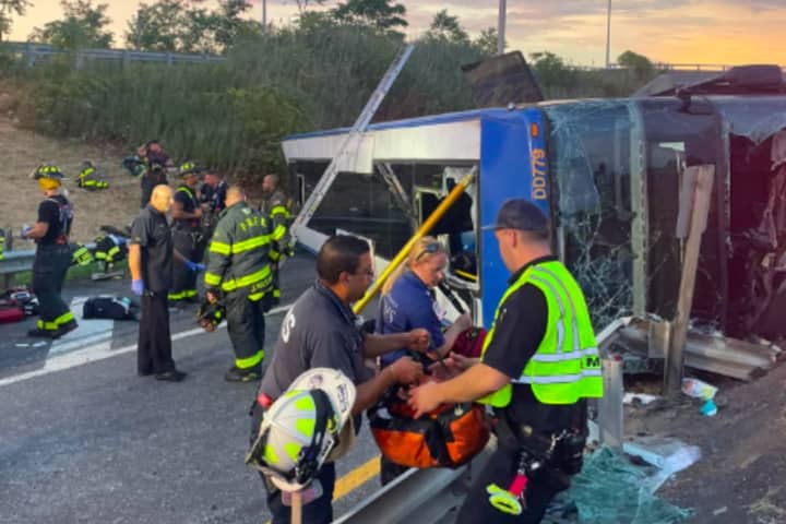 Second Passenger Dies After Double-Decker Megabus Overturns On NJ Turnpike (PHOTOS)