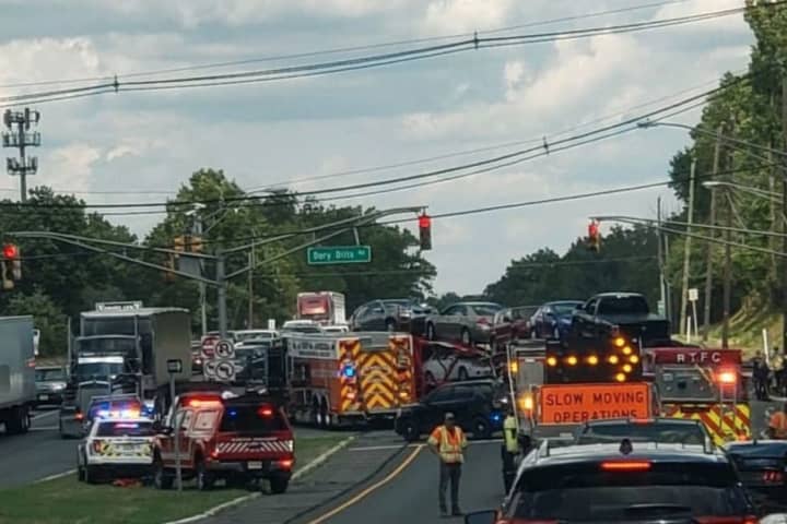 One Dead, 2 More Hurt As Car Carrier Runs Red Light, Hits Van At Hunterdon County Intersection