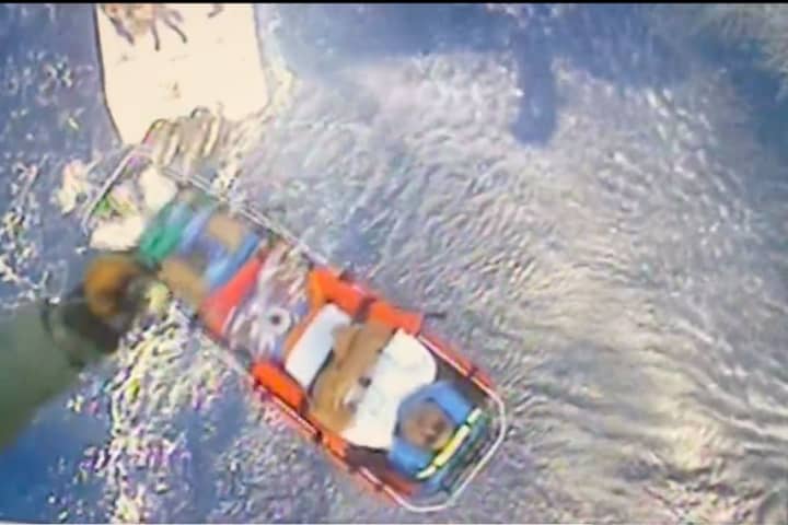 Video Shows Helicopter Rescue Of Injured Boater 100 Miles Off NJ Coast