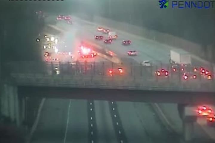 Tractor Trailer Fire Brings Traffic To Halt On I-476