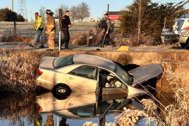 Pair Taken To Trauma Center After Car Plunges Into Hunterdon County Pond (PHOTOS)