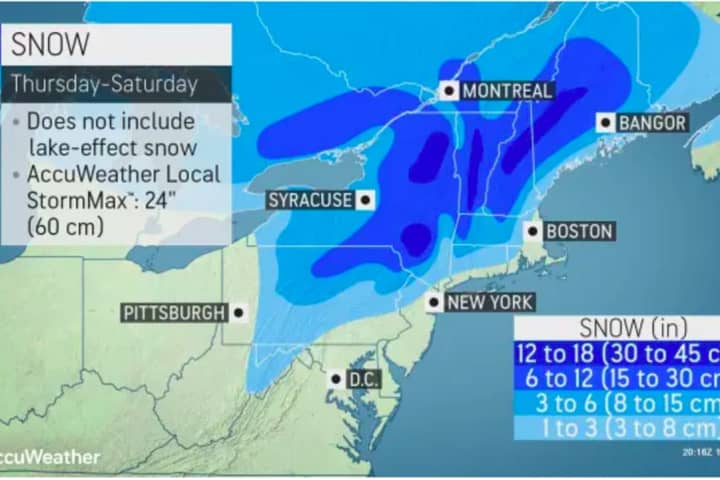 Projections Updated For Nor'easter That Will Bring Up To 18 Inches Of Snow To Some Spots