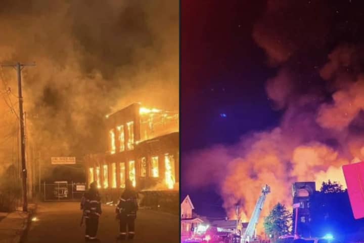 Massive Fire Destroys Warehouse In Central  Jersey