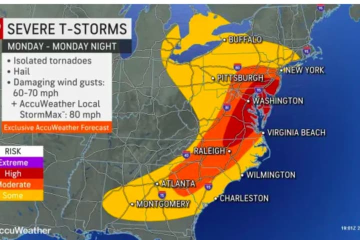 Storms With Possibility Of Isolated Tornadoes To Threaten East Coast