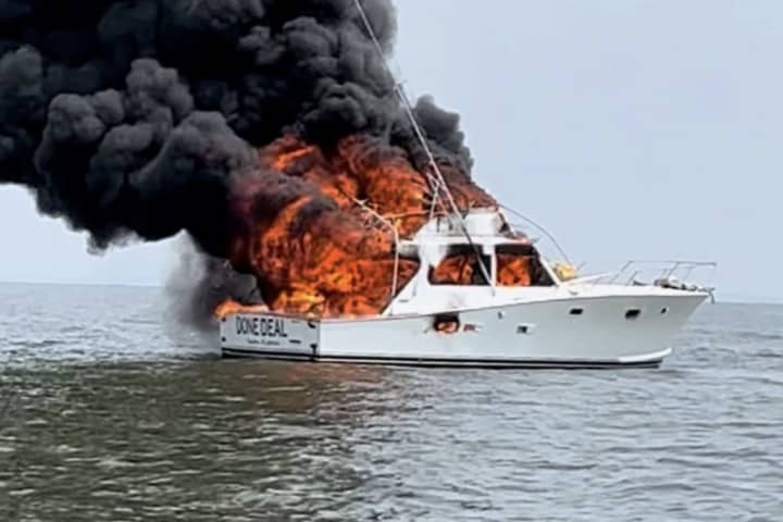 US Coast Guard Rescues Boater Off Cumberland County Coast, Local Firefighters Battle Blaze
